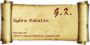 Gyüre Katalin névjegykártya
