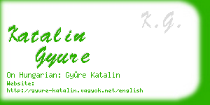 katalin gyure business card